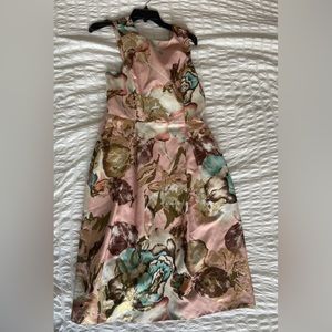 Midi dress with bow-tie back—wedding guest dress